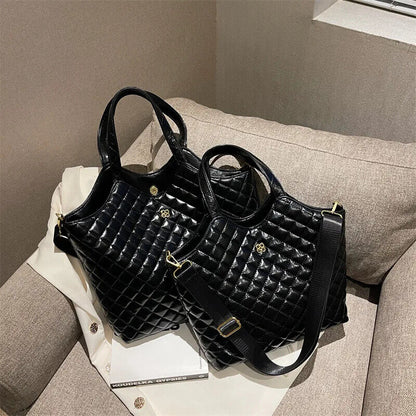 Winter Quilted Bag Shoulder Bag Handbags Tote Bags Women Top Handle Bag