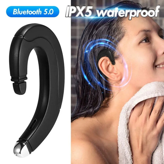 Wireless Bluetooth 5.0 Earpiece Driving Trucker Headset Earbuds Noise Cancelling