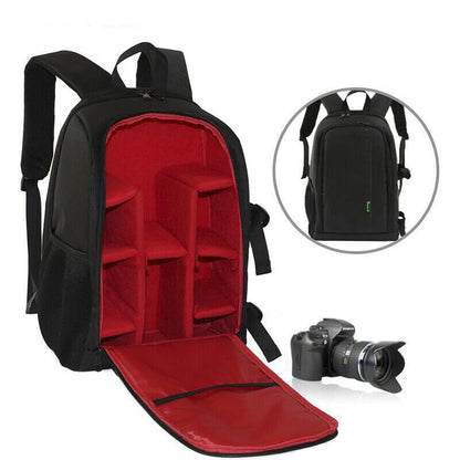Large Outdoor Waterproof Camera Backpack Shoulder Bag Cases For 3-ca
