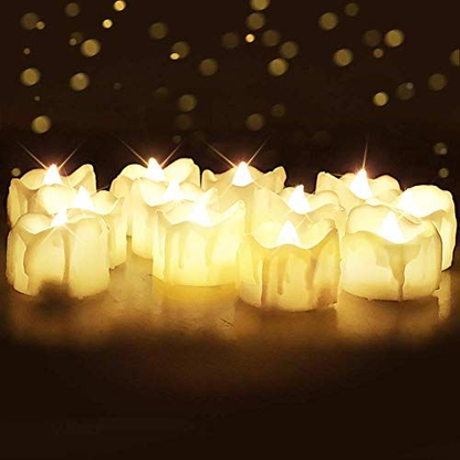 Homemory Timer Tea Lights & 24Pcs Blue LED