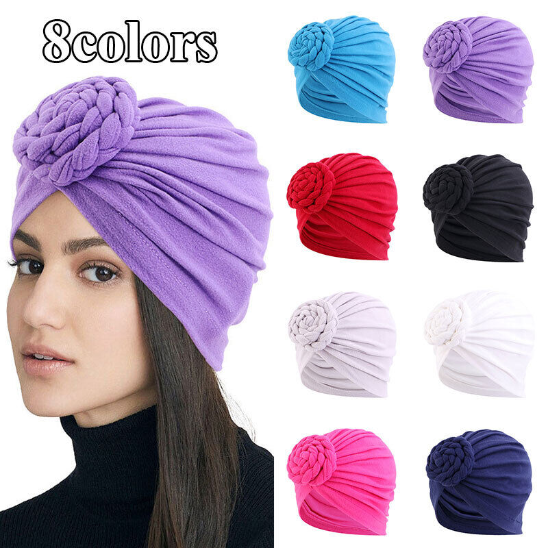 Turban Hat Twist Braid Turban Hat Pan Flower Turban Hat Baotou Hat Ethnic Hat