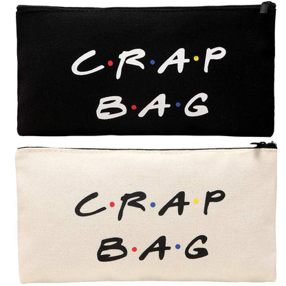 Erweicet Friends Show Merchandise Makeup Cosmetic Bags, 2 Pack Canvas White