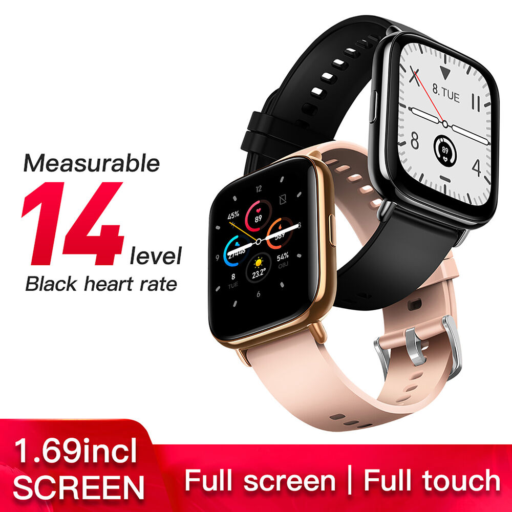 Bluetooth 5.0 Smart Watch Heart Rate Blood Pressure Waterproof for Android IOS