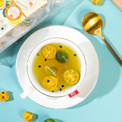 Kumquat lemon passion fruit summer cold brewed fruit tea clear fire health tea