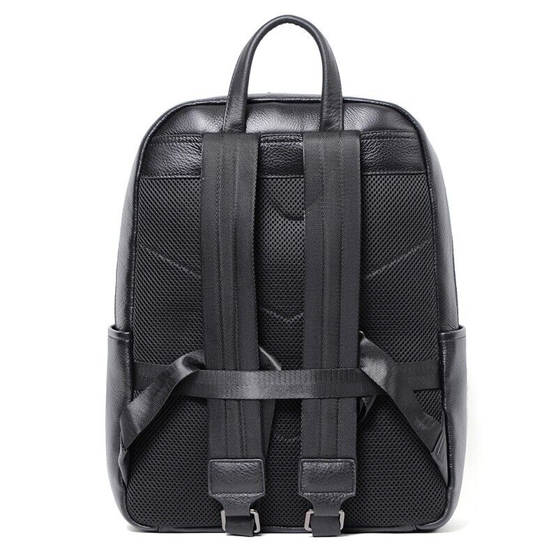 Top Cow Leather Black Men's Backpack, Crocodile Print Breathable Travel Bag