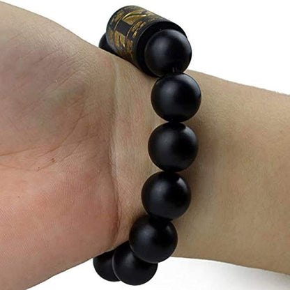Bracelet Lightning Strikes Jujube Wood 15mm Beads Fengshui Lucky Hand String