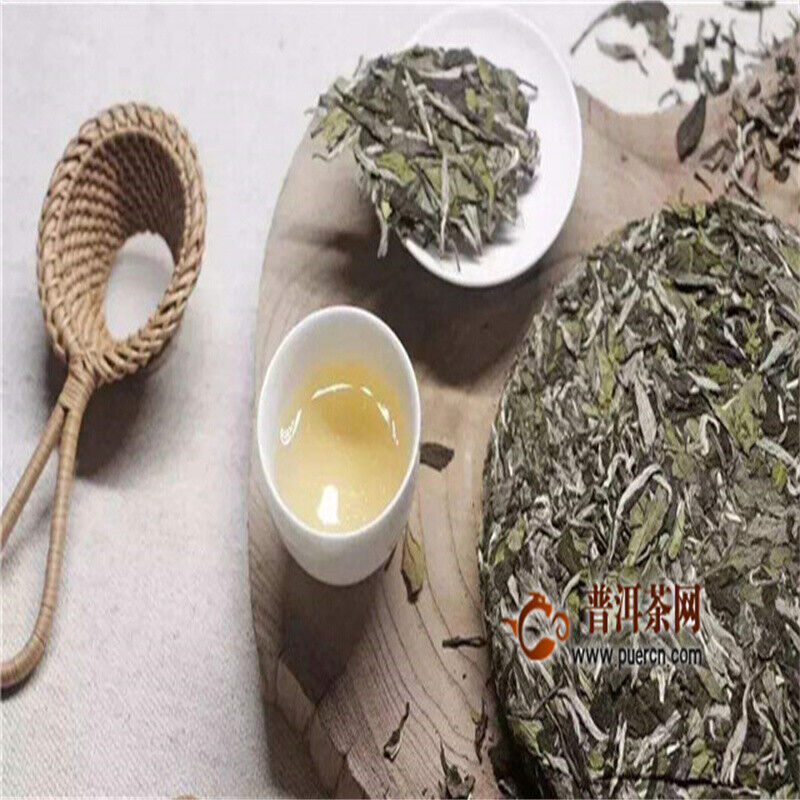 357g Yunnan White Tea Pu'er Tea Cake Chinese Bud Tea Slimming Healthy Drink