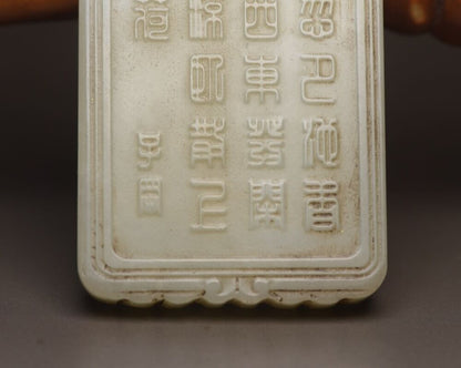 China Beautiful Natural Hetian Jade Carved Figure Story Figurine Pendant Jewelry