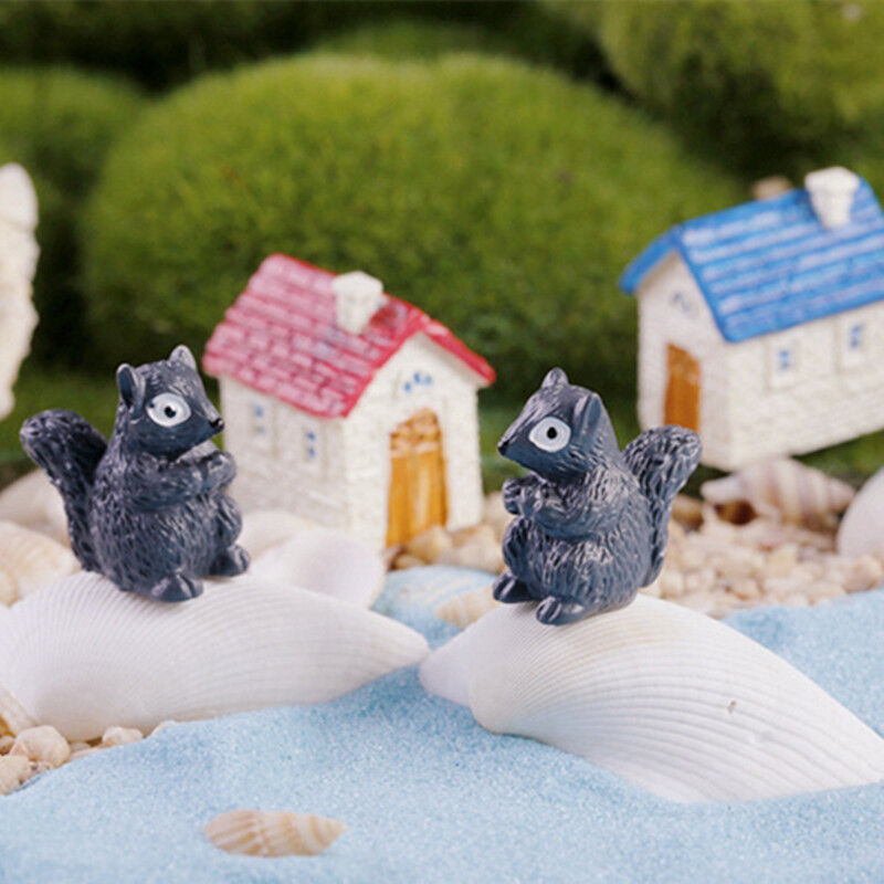 Miniatures Decoration Cartoon Garden Squirrel Ornament Figurines Micro Landscape