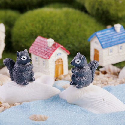 Miniatures Decoration Cartoon Garden Squirrel Ornament Figurines Micro Landscape