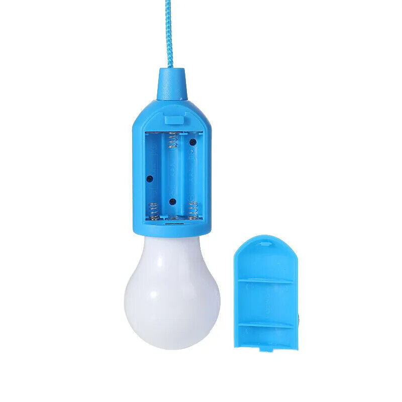 Camping Lamp Portable Battery Emergency Light LED Pull Cord BBQ Party Flashlight