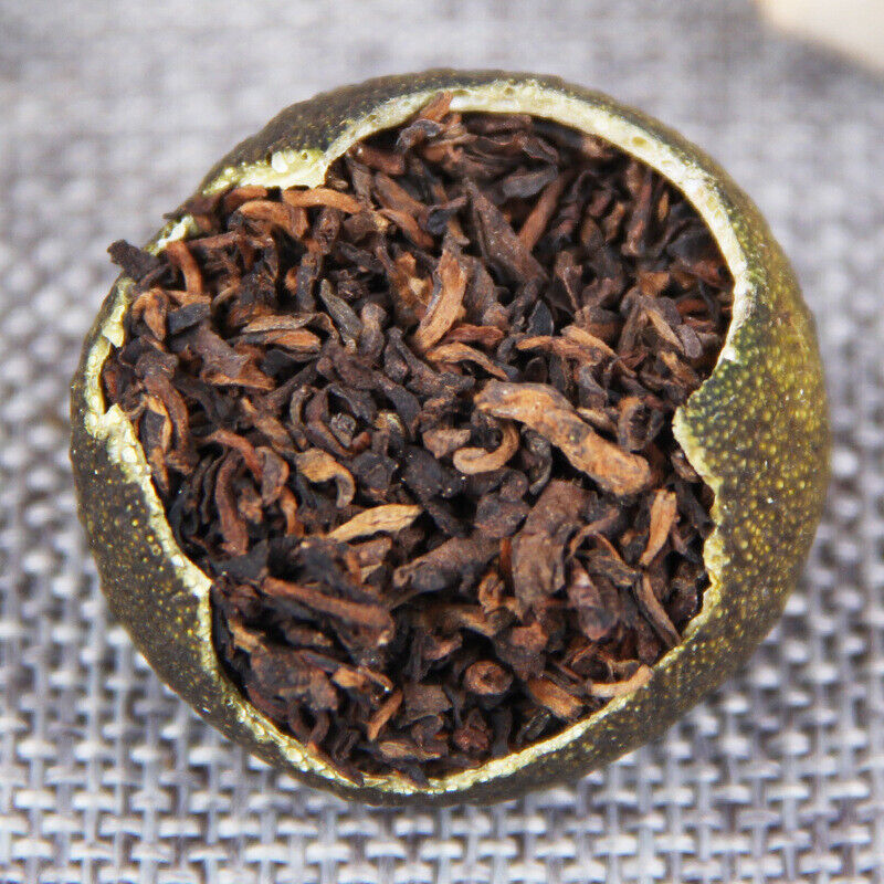 200g Small Green Mandarin Puerh Ripe Tea Yunnan Premium Cooked Pu-erh Black Tea