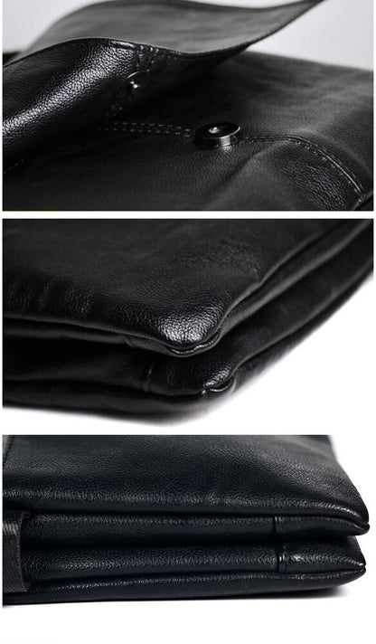 Men's Faux Leather Small Single Shoulder Bag Crossbody Messenger bag Hand Purse
