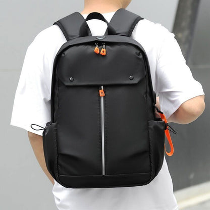 Men's Backpack Charging Bag PU Leather Male Business Travel Bagpack