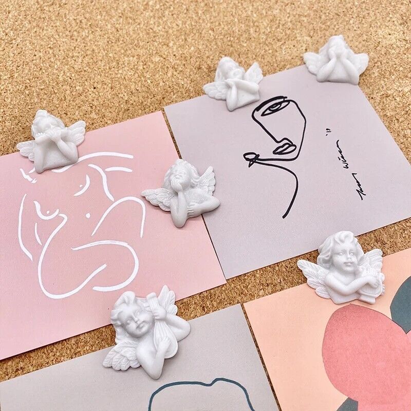 Message Board Push Pin 6Pcs Baroque Style Little Angel Map Thumbtacks Decoration