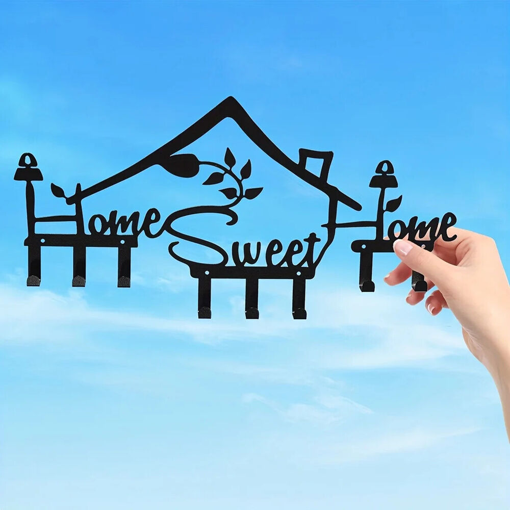 1pc Multi-Purpose SWEET HOME Hooks - Organizing Keys, Clothes, Towels Use