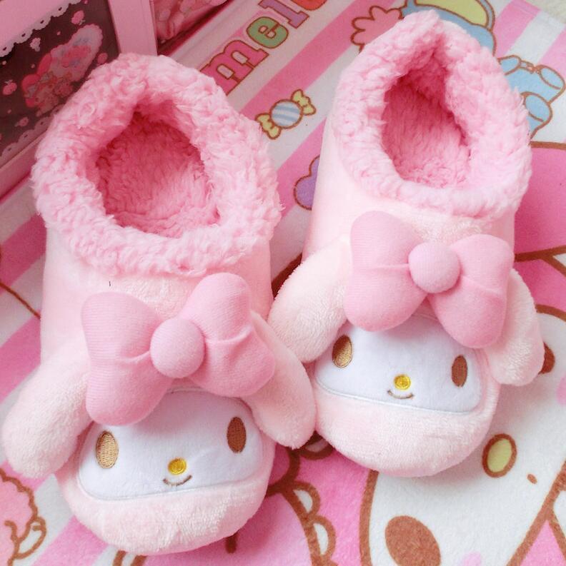 Super Cute My Melody Women Winter Home Soft Plush Slippers Shoes (US size 6-8)