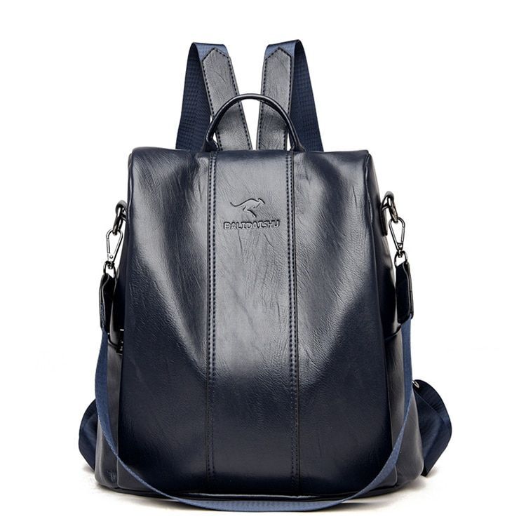 Anti-theft Genuine Leather Backpack Vintage Shoulder Bag Travelling School Purse