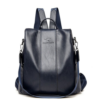 Anti-theft Genuine Leather Backpack Vintage Shoulder Bag Travelling School Purse