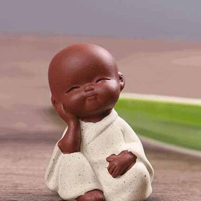 Small Buddha Statue Monk Purple Clay Tea Pet Figurine Crafts Y DkFFAUMDAUJCAUt1