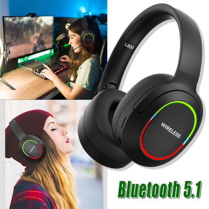 Stereo Wireless Bluetooth 5.1 Headphones Headset For iPhone 15 Pro Max 12 13 14