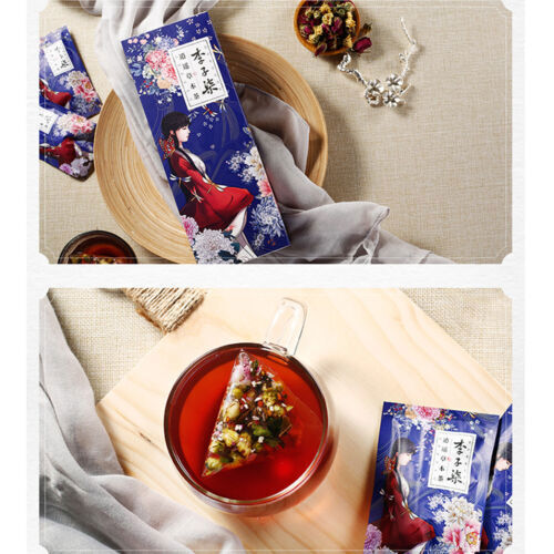 逍遥草本茶花茶赤小豆薏米玫瑰菊花茶包9g*10袋 Liziqi Xiaoyao Herbal Tea Scented Tea Chrysanthemum Tea