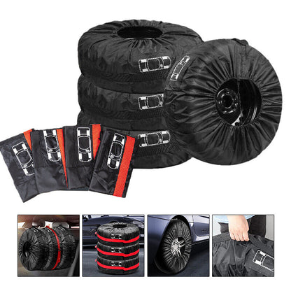 Car SUV Tire Cover Case Car Auto Spare Wheel Totes Handle Waterproof Storage Bag