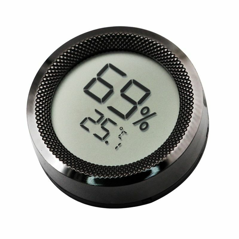 Cigar Humidor Hygrometer Gauge Thermometer Digital Humidity Meter Metal 44x14mm