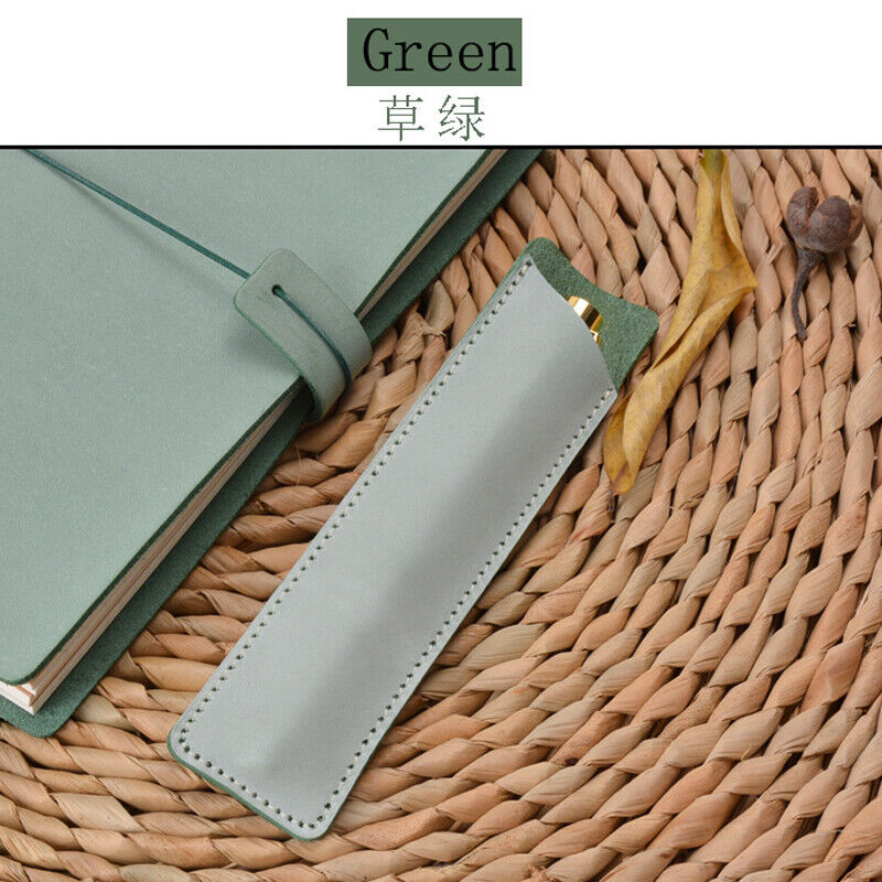 Handmade Cowhide Leather Vintage Pen Bag Single Pencil Case