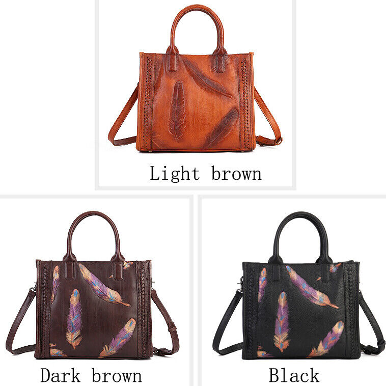 Retre Women's Handbags, Top Cow Leather Embossed Desinger Shoulder Bags