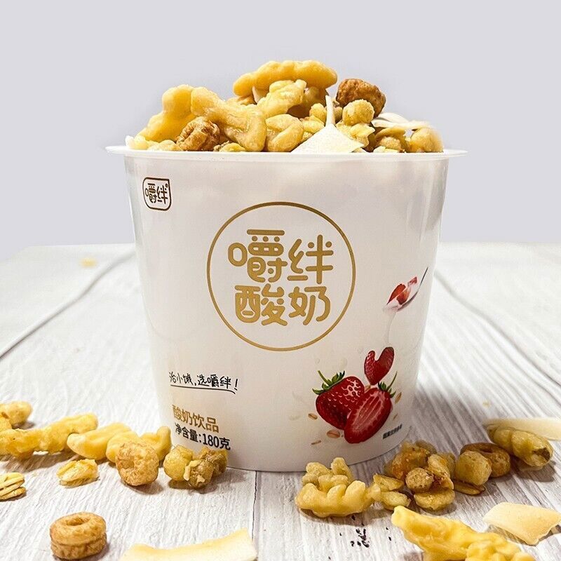 Yogurt Mixed With Dried Fruit Cereal Cereal Oats Mixed With Yogurt Snack 180g*6