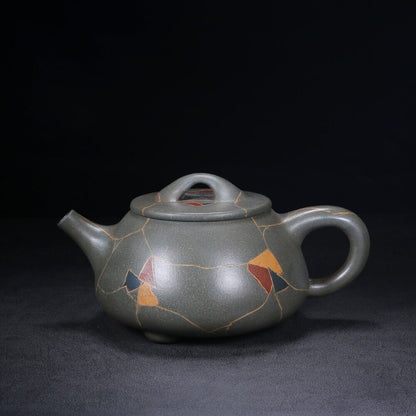 Chinese Yixing Zisha Clay Handmade Exquisite Teapot（石瓢 底款：景舟制壶）