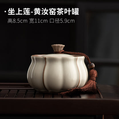 Ceramic Tea Jar Sealed Jar Household Chinese Tea Storage Jar Antique