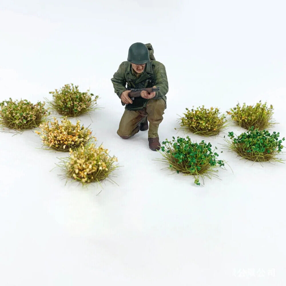 Artificial Grass 28Pcs Self-Adhesives Static Tufts Miniature Scenery Wildflowers