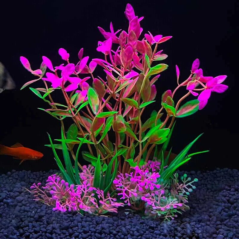 Aquarium Decor Plastic Aquatic Artificial Plants Fish Tank Water Ornament 8x14cm