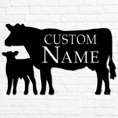 Custom Farmer Sign | Farmhouse Decor | Farm Animals Sign | Personalized Cow Sign