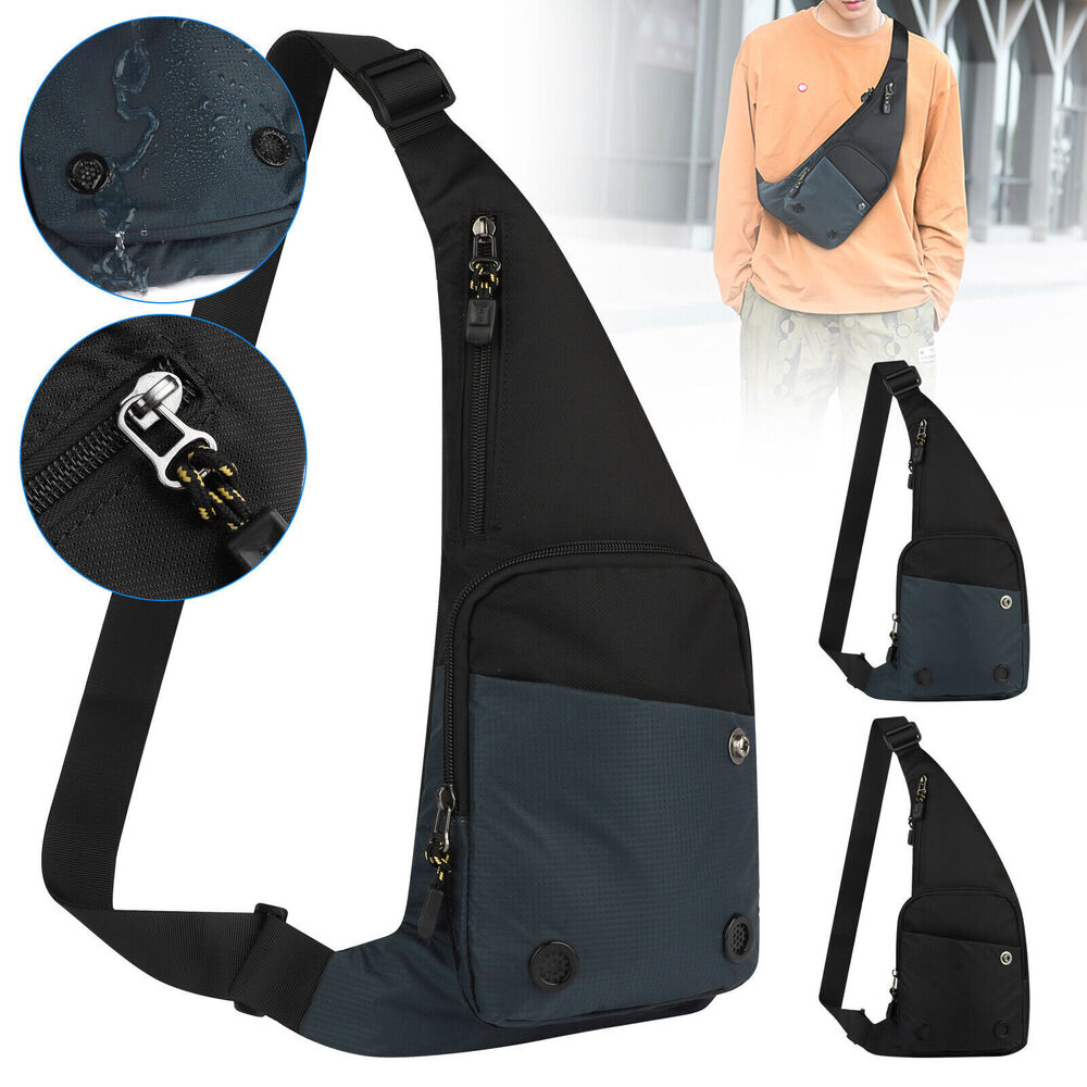 Men Sling Backpack Waterproof Shoulder Crossbody Chest Bag Sports Travel Handbag