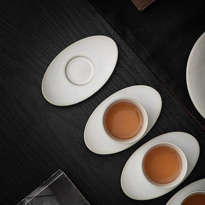 Oval Ceramic Tea Coaster|Coffee Coaster|Tea Accessories