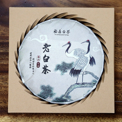 300g Chinese White Tea Cake Health Care High Mountain Fuding White Tea Gift Box