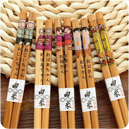 5 Pairs/Set Japanese Style Bamboo Wooden Sushi Chopsticks Tableware Eating Tools