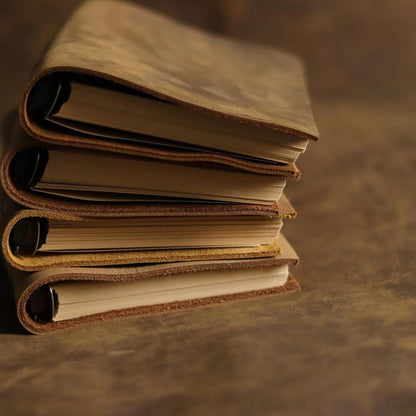 Vintage Leather Journal Notebook Refillable Durable A6 Binder Diary Planner Gift