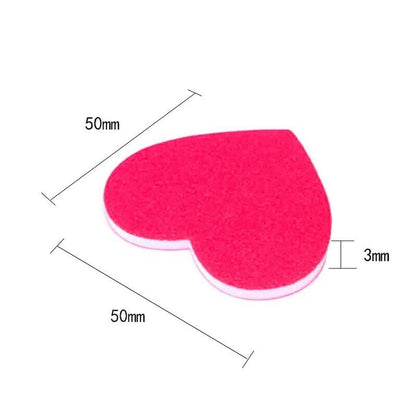 Nail File 50Pcs Disposable Manicure Pedicure Toolkit Lime Heart Buffer Sandpaper