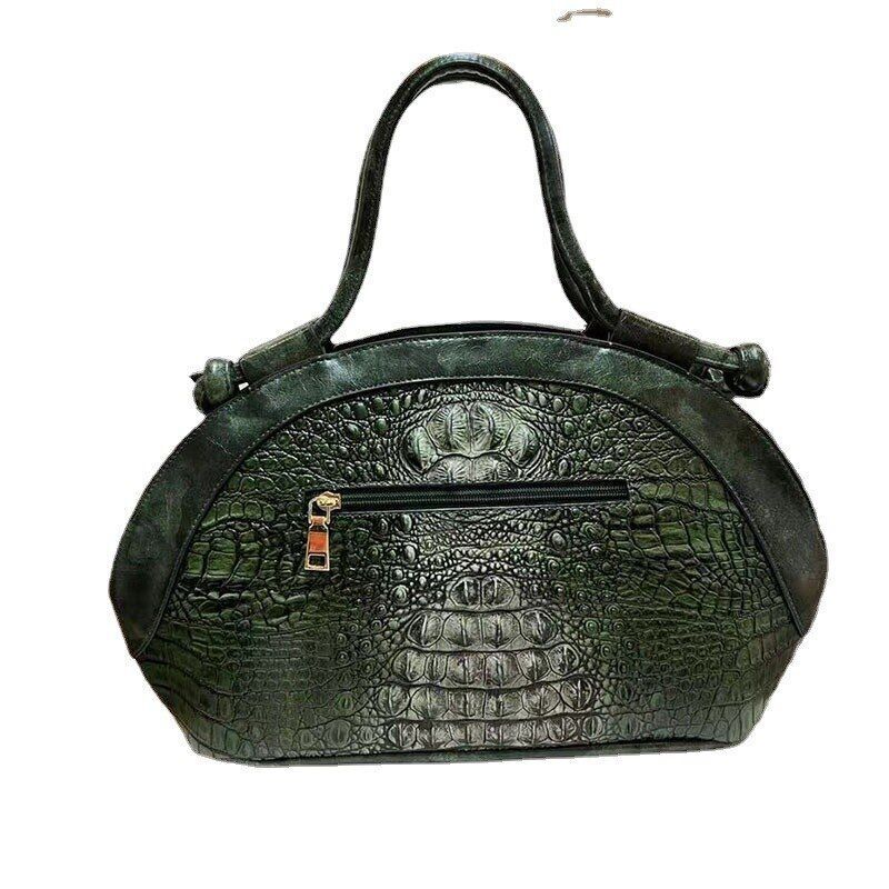 Luxury Shoulder Bag Pattern Handbag Genuine Leather Crossover Purse 31*11*22 CM