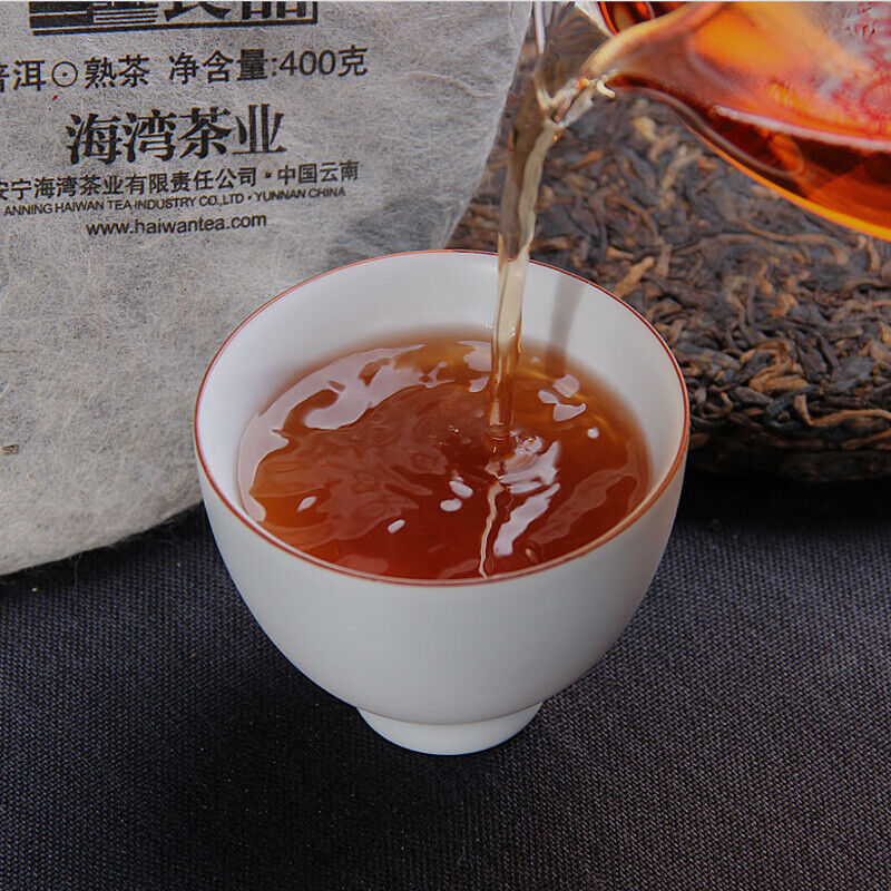 Yunnan Pu'er Tea Liangpin Series Haiwan Old Comrade Lianggong Ripe Tea 400g