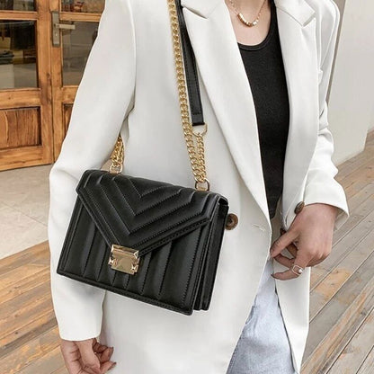 Strip Chain Shoulder Crossbody Bag Women Ladies Bag Female Handbags
