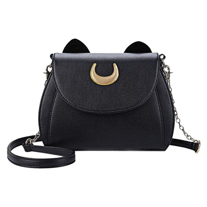 Cat Ear Crossbody Bag Small Shoulder Synthetic Leather Handbag Elegant Traveling