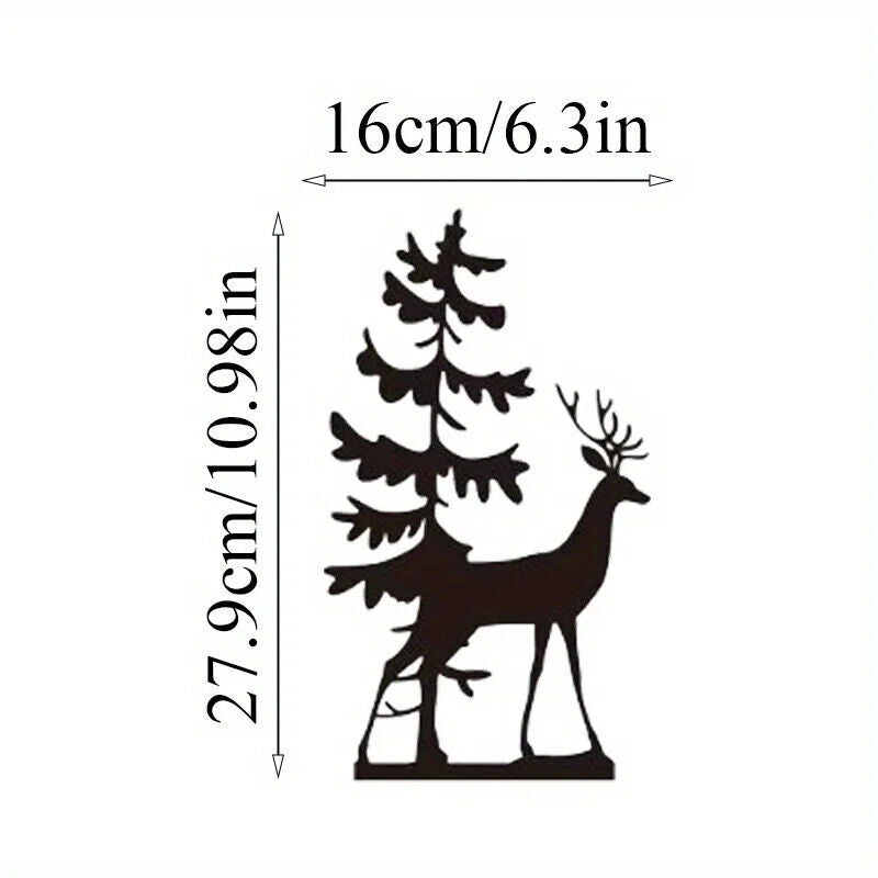 1pc Squirrel And Elk Pattern Hanging Picture, Metal Craft Product