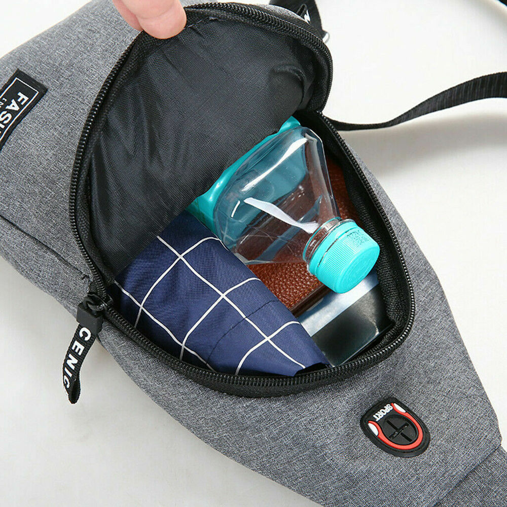 Men Nylon Shoulder Bags Sling Bag Sport Shoulder Chest Canvas Messenger Bag