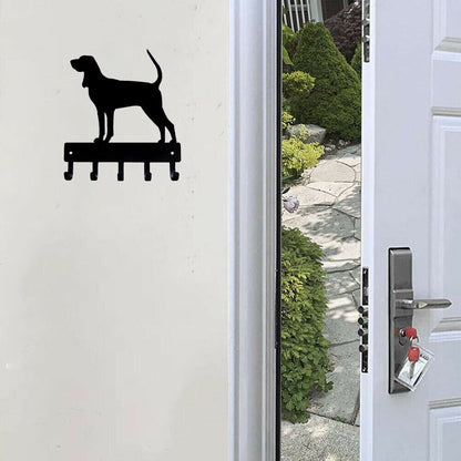 Coonhound - Key Rack & Dog Leash Hanger Wall Metal Pendant Wall Art Home Decor