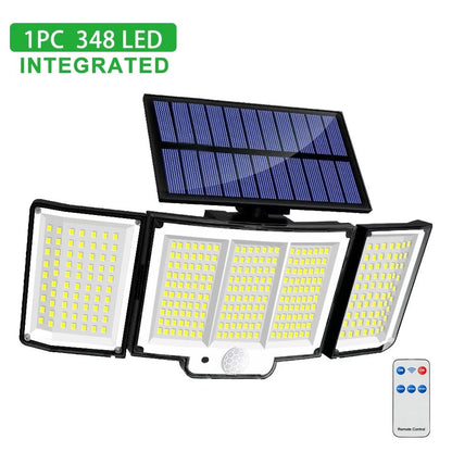328/348 LED Solar Motion Sensor Light Outdoor IP65 Waterproof Garden Wall Lamp
